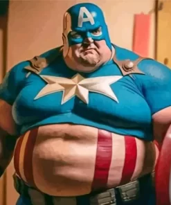 Fat Captain America Diamond Painting