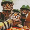 Military Cats Selfie Diamond Painting