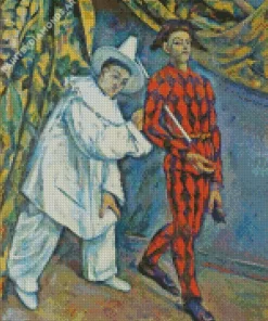 Pierrot and Harlequin by Paul Cezanne Diamond Painting