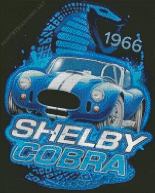 Shelby Blue AC Cobra Car Diamond Painting