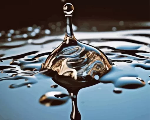 The Black Water Drop Diamond Painting