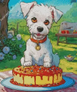 White Affenpinscher Diamond Painting