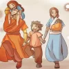 Aang And Katara Family Diamond Painting