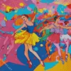 Abstract Colorful Ballerinas Diamond Painting