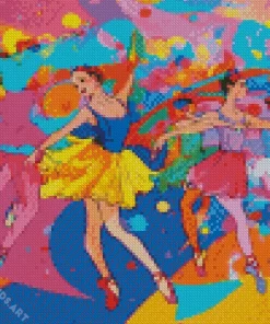 Abstract Colorful Ballerinas Diamond Painting