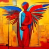 Abstract Faceless Angel Diamond Painting