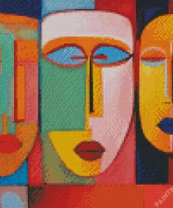 Abstract Faces Diamond Painting