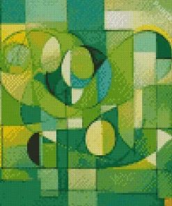 Abstract Green Mosaic Diamond Painting