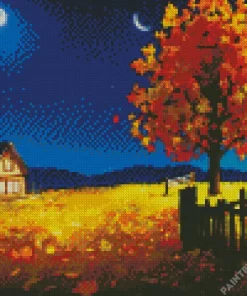 Aesthetic Fall Farmhouse Art Diamond Painting