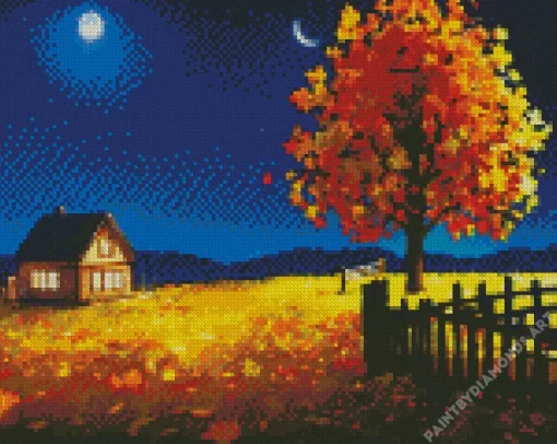 Aesthetic Fall Farmhouse Art Diamond Painting