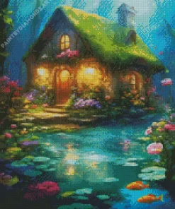 Aesthetic Fantasy Cabin Diamond Painting