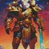 Armored Goat Diamond Painting