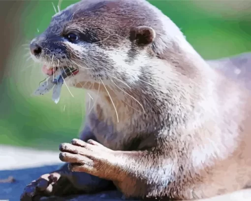 Asian Small Clawed Otter Diamond Painting