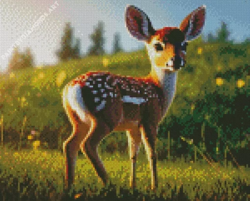 Baby Key Deer Diamond Painting