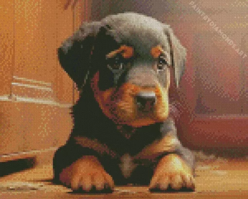 Baby Rottweiler Diamond Painting