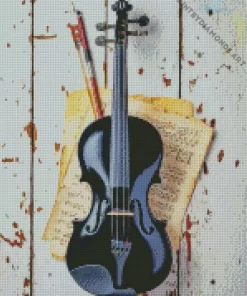 Black Violin Diamond Painting