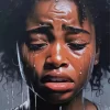 Black Woman Crying Diamond Painting