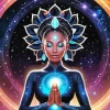 Black Woman Meditating Art Diamond Painting