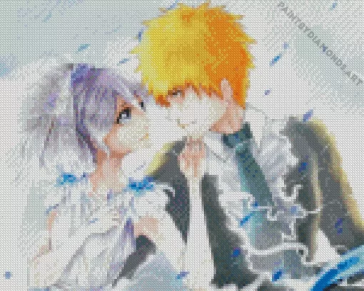 Bleach Anime Ichigo And Rukia Wedding Diamond Painting