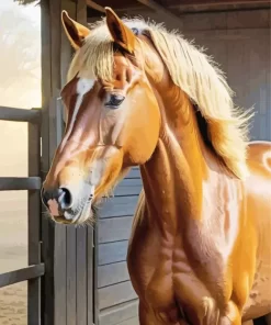 Blond Hair Horse Diamond Painting