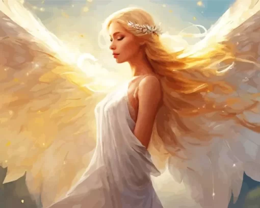 Blonde Angel Diamond Painting