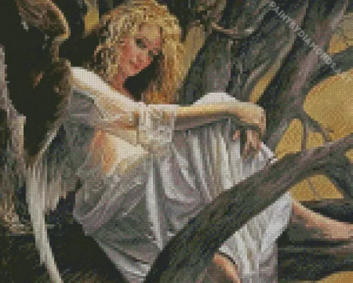 Blonde Angel Woman Diamond Painting