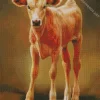 Blonde Cow Art Diamond Painting