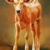 Blonde Cow Art Diamond Painting