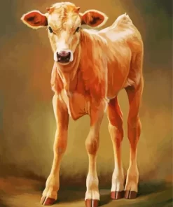 Blonde Cow Art Diamond Painting