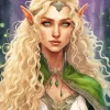 Blonde Elf With Green Eyes Diamond Painting