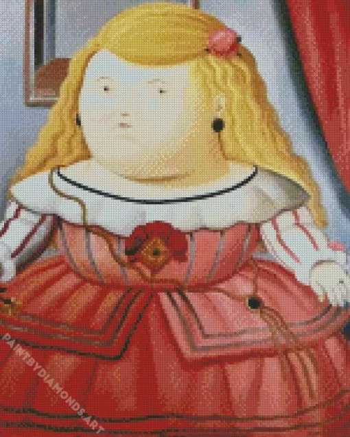 Blonde Fat Girl Art Diamond Painting