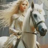 Blonde Girl And Horse Diamond Painting