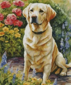 Blonde Labrador Diamond Painting