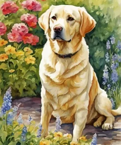 Blonde Labrador Diamond Painting