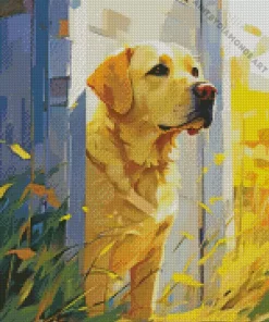 Blonde Labrador Dog Diamond Painting