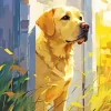 Blonde Labrador Dog Diamond Painting