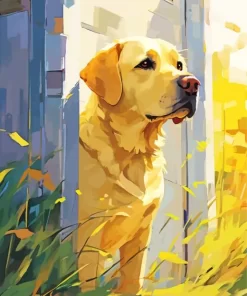 Blonde Labrador Dog Diamond Painting