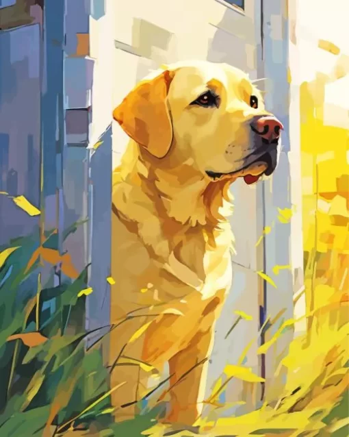 Blonde Labrador Dog Diamond Painting