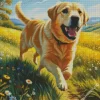 Blonde Labrador Running Diamond Painting