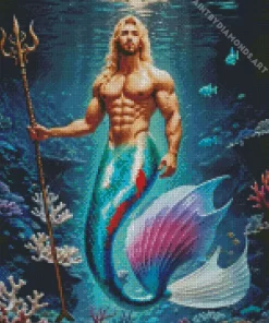 Blonde Merman Underwater Diamond Painting