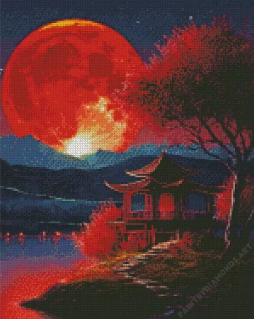 Blood Moon Art Diamond Painting