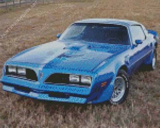 Blue 1977 Trans Am Car Diamond Painting