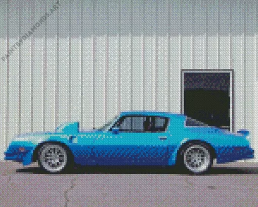 Blue 1978 Trans Am Diamond Painting