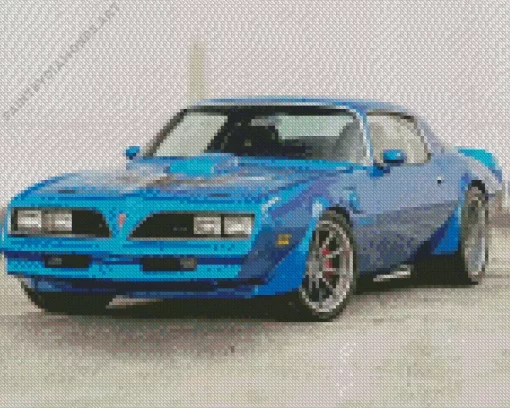 Blue 1979 Firebird Car Diamond Painting