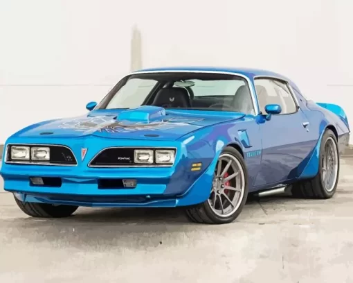 Blue 1979 Firebird Car Diamond Painting