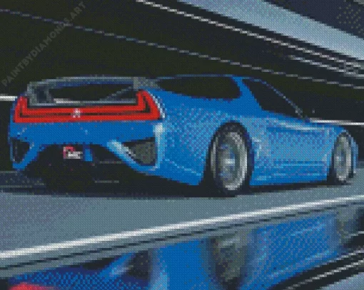 Blue Acura Nsx Car Diamond Painting