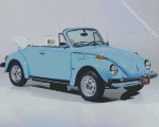 Blue Beetle Convertible Diamond Painting