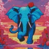 Blue Elephant Diamond Painting