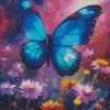 Blue Fantasy Butterfly Art Diamond Painting