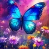 Blue Fantasy Butterfly Art Diamond Painting